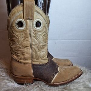 Stephy Spectator Neutral Tones  Cowboy Boots 8.5